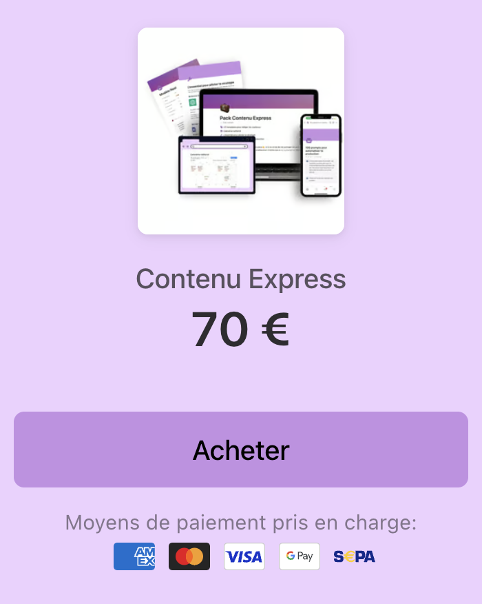 acheter contenu express