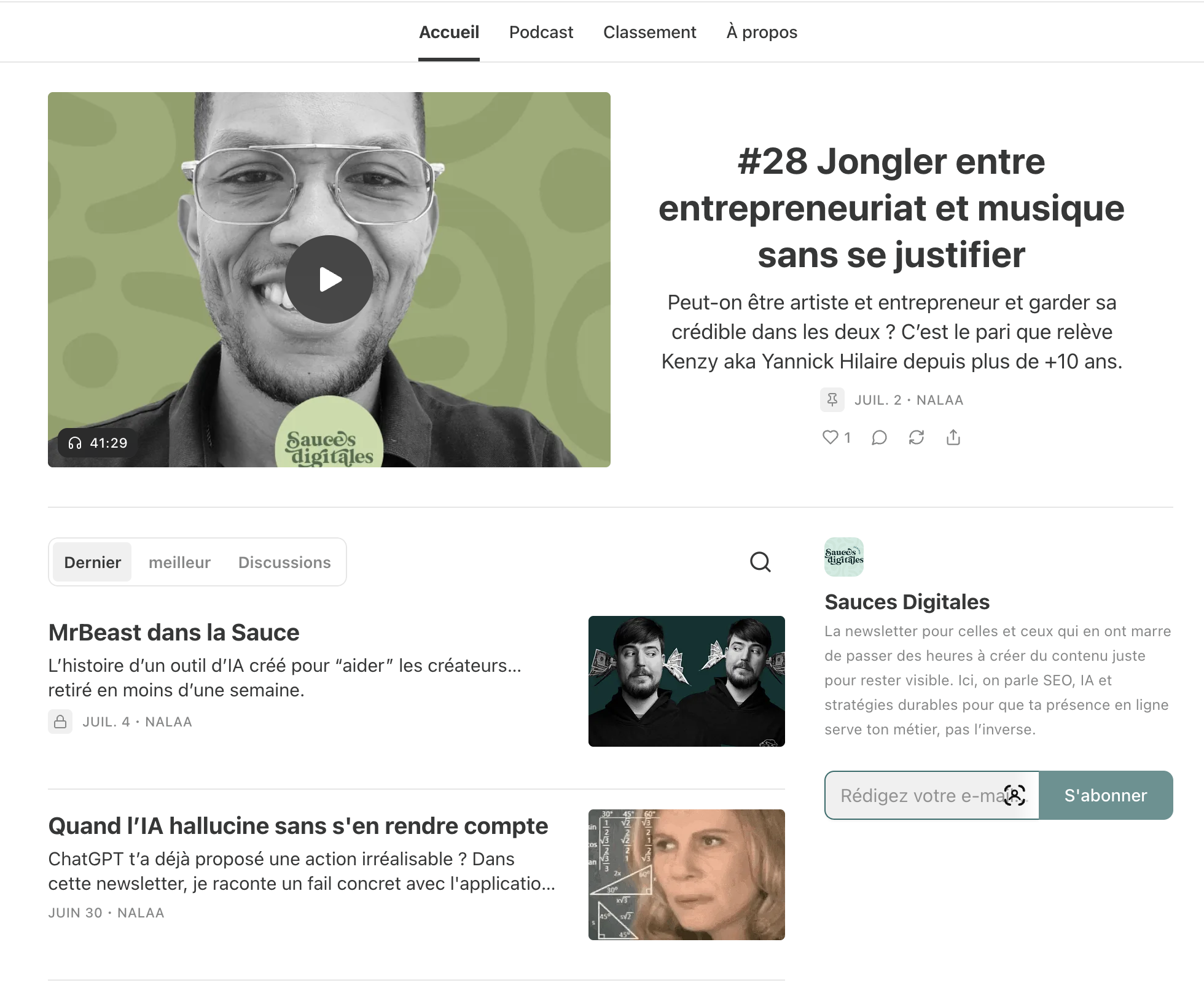newsletter substack sauces digitales
